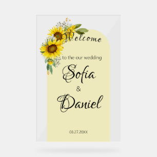 Arche jaune fleur sauvage de tournesol élégant
