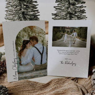 Arche minimaliste noir photo carte de Noël