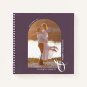 Arche photo moderne violet Mariage livre d'invité (Devant)