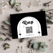 Arche Rétro minimale Noir et Blanc Mariage RSVP Ca