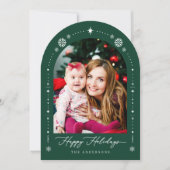 Arche rouge verte moderne photo Noël Carte de vaca (Devant)