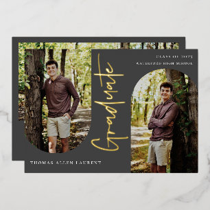 Arche scénarisée Photo Graduation Foil Invitation