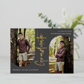 Arche scénarisée Photo Graduation Foil Invitation (Debout devant)