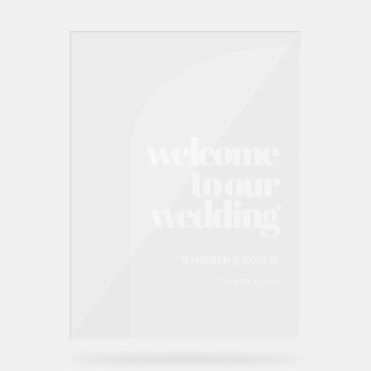 Arche simple Accueil mariage clair (Recto)
