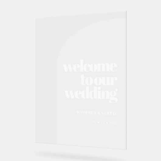 Arche simple Accueil mariage clair (Angle)