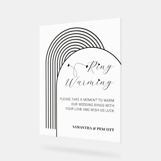 Arche Simple Bagues Minimales Mariage de réchauffe (Angle)