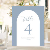 Arche simple élégante, gris, Mariage Numéro de tab