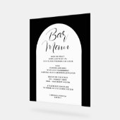 Arche simple et élégante, Noir, Bar Mariage Menu B (Angle)