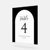 Arche simple et élégante, noir, Mariage Numéros de (Angle)