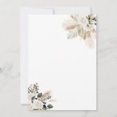 arche tendance pampas faire-part de mariage verdoy (Dos)