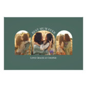 Arche verte élégante multi photo meilleure maman (Devant)