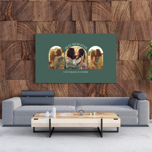 Arche verte élégante multi photo meilleure maman