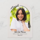 Arched Grad Announcement Invitation with Photo (Devant)