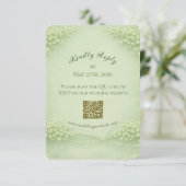 Arched Soft Green Wedding RSVP card (Debout devant)