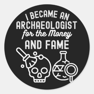 Archeologie Gezegde, Archeologie Major4 Ronde Sticker