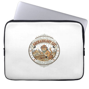 Archeologie Kat Archeologie Kat Vintage Vector Kun Laptop Sleeve