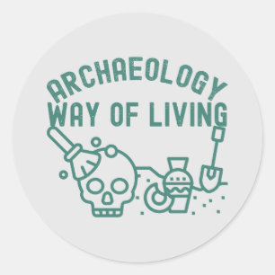 Archeologie - Manier van Leven, Archeologie Zeggen Ronde Sticker