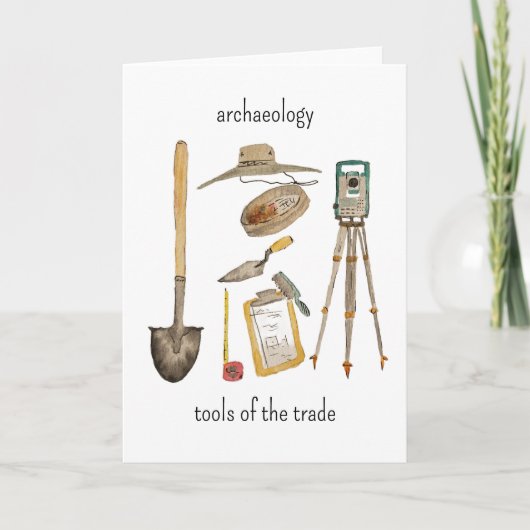 Archeologie Tools Kaart (Voorkant)