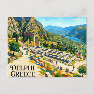 Archeologische site Delphi Griekenland Briefkaart
