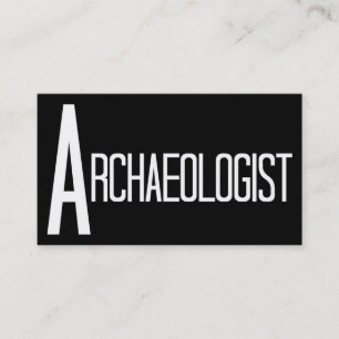 Archeologiste Carte de visite noir et blanc