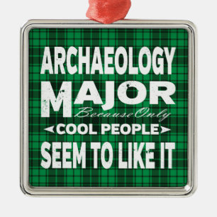 Archeology College Major Studenten Green Play Metalen Ornament