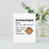 Archeoloog Definition Crackpot Briefkaart (Staand voorkant)