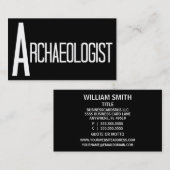 Archeoloog zwart-wit Visitekaartje (Voorkant / Achterkant)