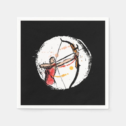 Archer Archery Arrow Bow Bowman Shooting Gif Servet (Voorkant)