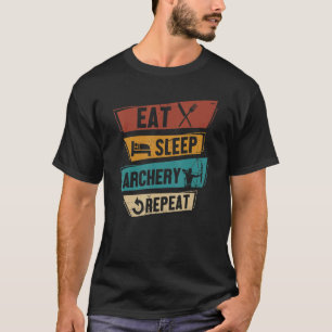 Archer Bow Shooting Eat Sleep Archery Herhalen T-shirt