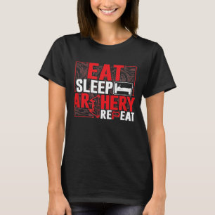 Archer Eat Sleep Archery Herhaal Compound Recurve  T-shirt