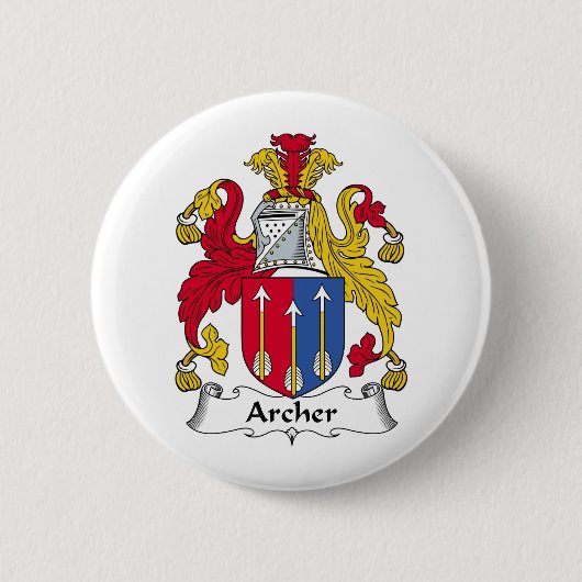 Archer Family Crest Ronde Button 5,7 Cm (Voorkant)