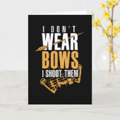 Archer Funny Archery Gezegde Kaart (Gele Bloem)