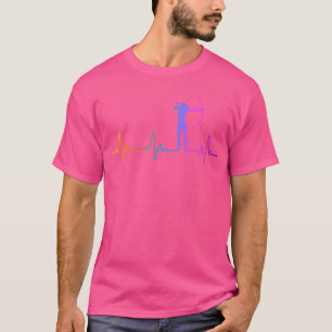 Archer Girl Heartbeat Pulse Regenboog T-shirt