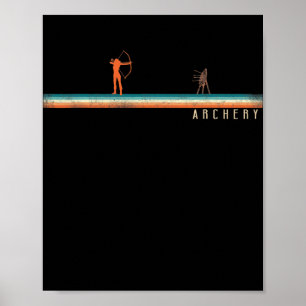 Archer Girl Retro doel Poster