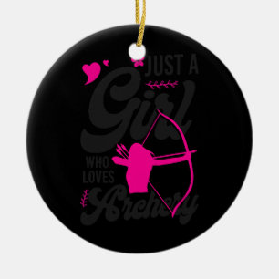 Archer Girl Vintage, een meisje dat alleen maar ee Keramisch Ornament