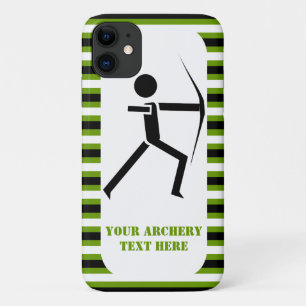 Archer met zijn boogzwarte, groene boogstrepen iPhone 11 hoesje