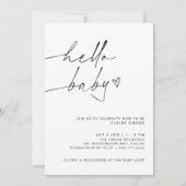 ARCHER Minimalist Baby shower Invitation Kaart (Voorkant)