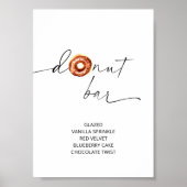 ARCHER Minimalist Donut Bar Sign Poster (Voorkant)