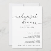 ARCHER Minimalist Rehearings Dinner Invitation Kaart (Voorkant)