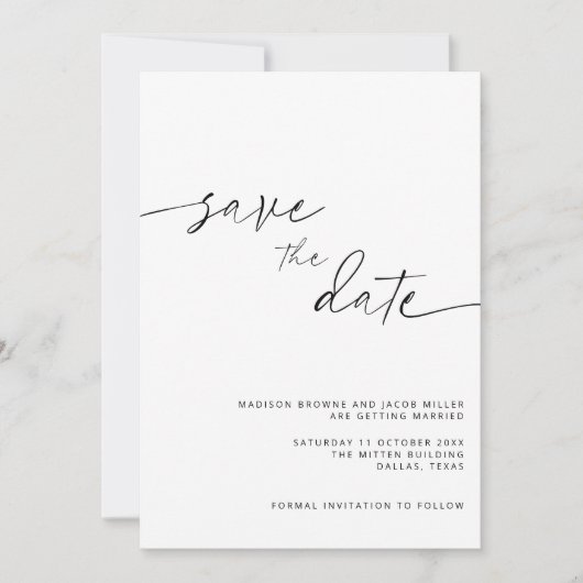 ARCHER Minimaliste Enregistrer la date Invitation (Devant)