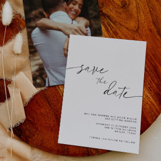 ARCHER Minimaliste Enregistrer la date Invitation