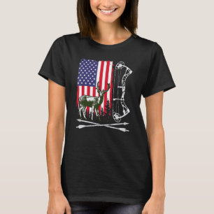 Archer Patriottische Jacht VS Vlag Herten Hunt Bow T-shirt