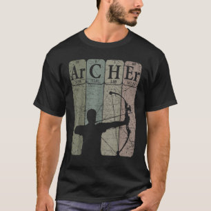 Archer Periodic Table Elements Bow Hunting Archery T-shirt