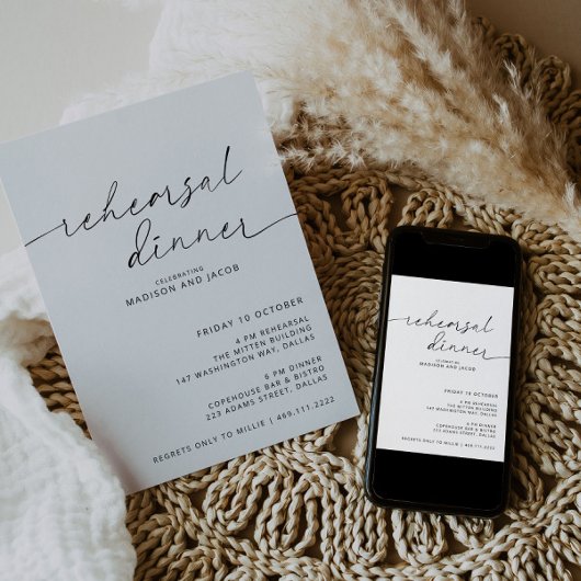 ARCHER Répétition Minimaliste Dîner Invitation