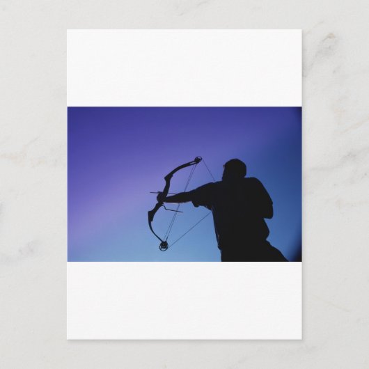 ARCHER SILHOUETTE BOW MAN BRIEFKAART (Voorkant)
