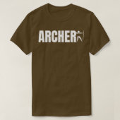 Archer Typography Archery Shooting Long Bow T-shirt (Design voorkant)