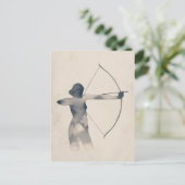 Archeress Waterverf Silhouette Briefkaart (Staand voorkant)