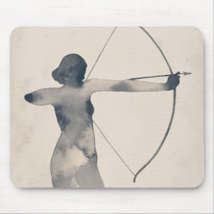 Archeress Waterverf Silhouette Muismat