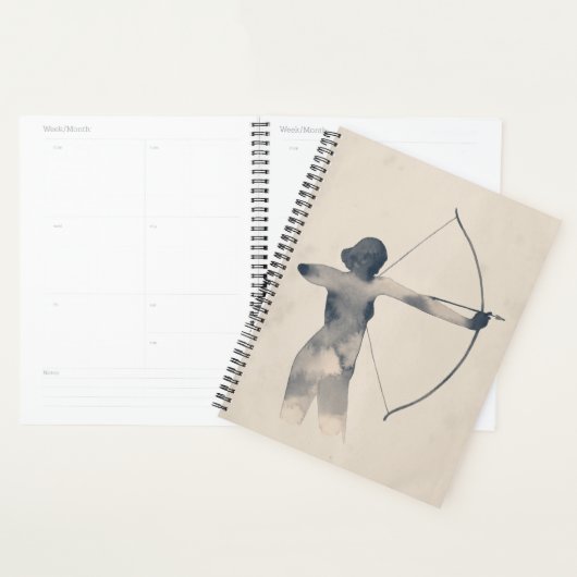 Archeresse aquarelle Silhouette (Devant avec enveloppe)