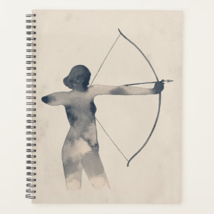 Archeresse aquarelle Silhouette